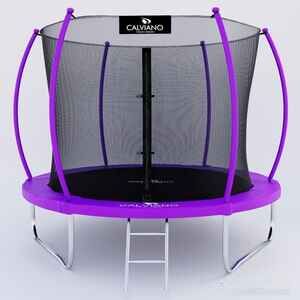 Батут Calviano Inside Master Purple 252 см - 8ft (внутренняя сетка, с лестницей)
