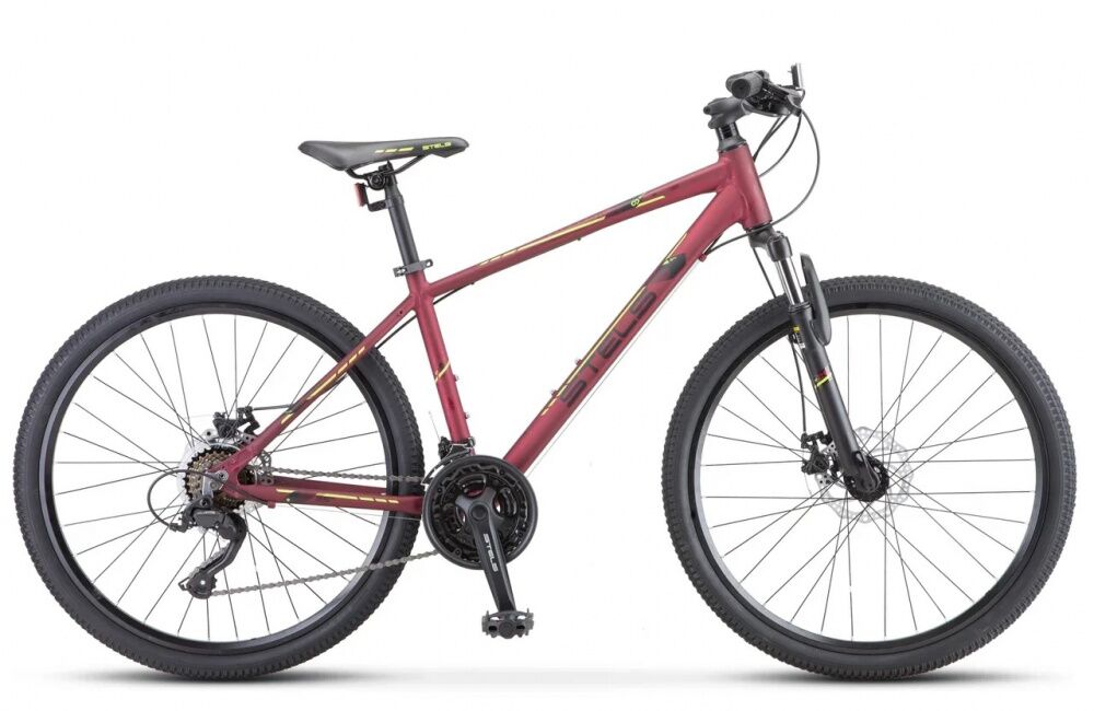 Велосипед Stels Navigator 590 MD 26 K010 (18, бордовый/салатовый, 2022)