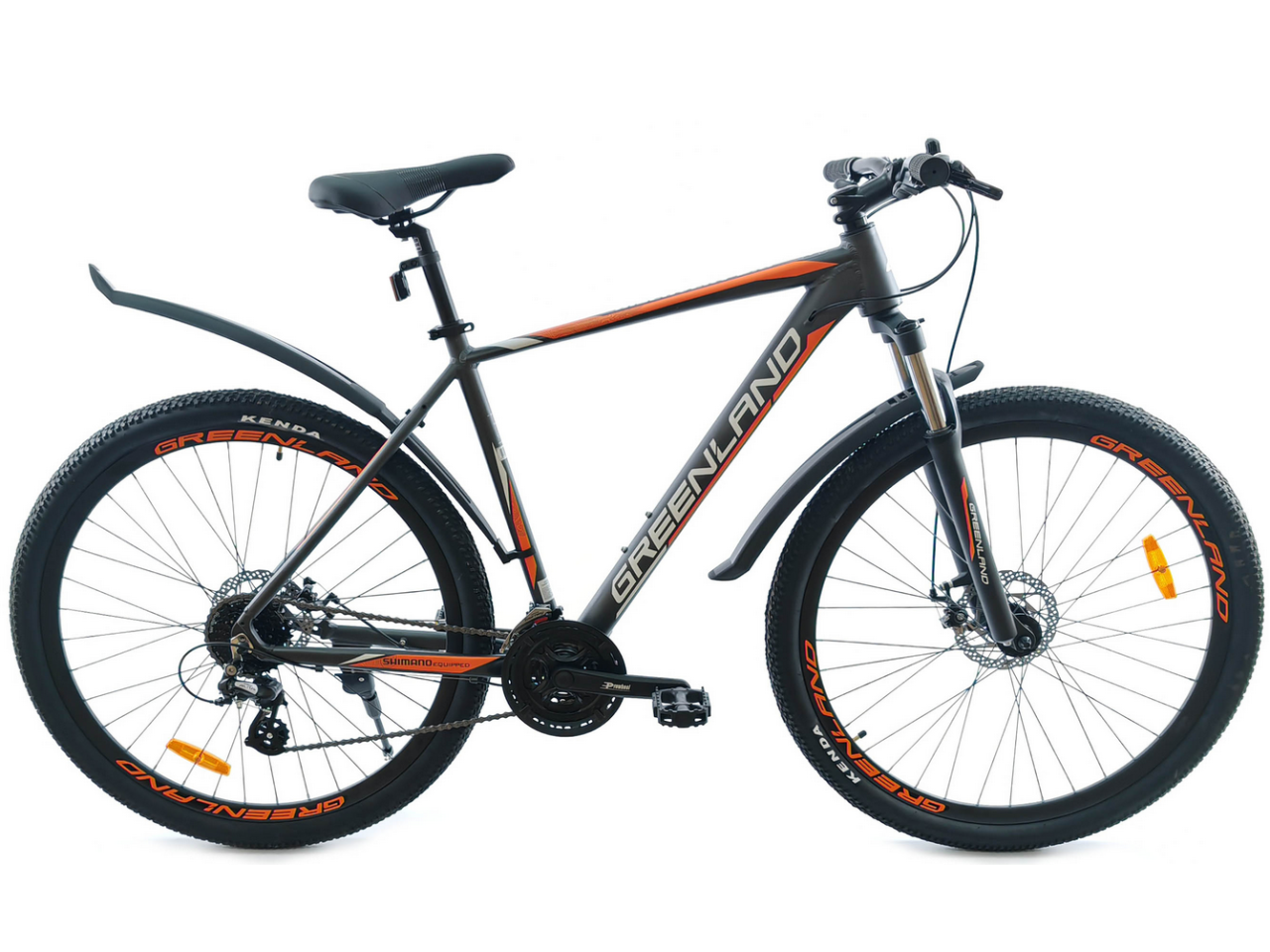 Велосипед GreenLand Discovery 1.0 26 (14, серый/оранжевый, 2025) Велосипед GreenLand Discovery 1.0 26 (14, серый/оранжевый, 2025)