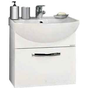 Акватон Тумба Ария 50 с умывальником Смайл 50 (белая)