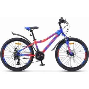 Подростковый горный (MTB) велосипед Stels Navigator 410 MD 24 V010 (синий/красный)