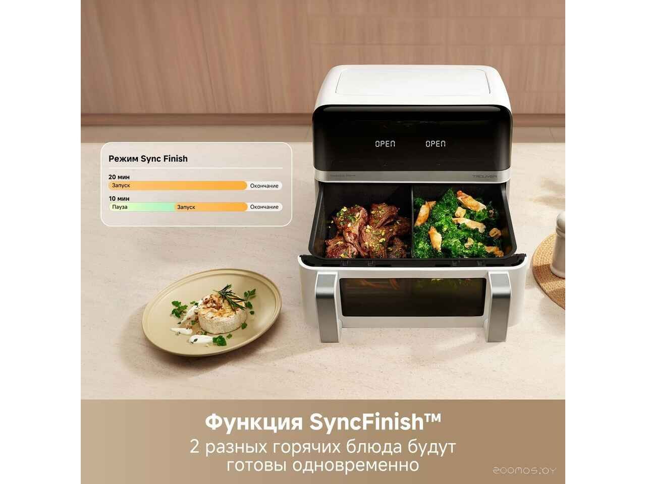 Аэрогриль (аэрофритюрница) Trouver Air Fryer FD20 Pro AF-5518ATB (белый) Аэрогриль (аэрофритюрница) Trouver Air Fryer FD20 Pro AF-5518ATB (белый)