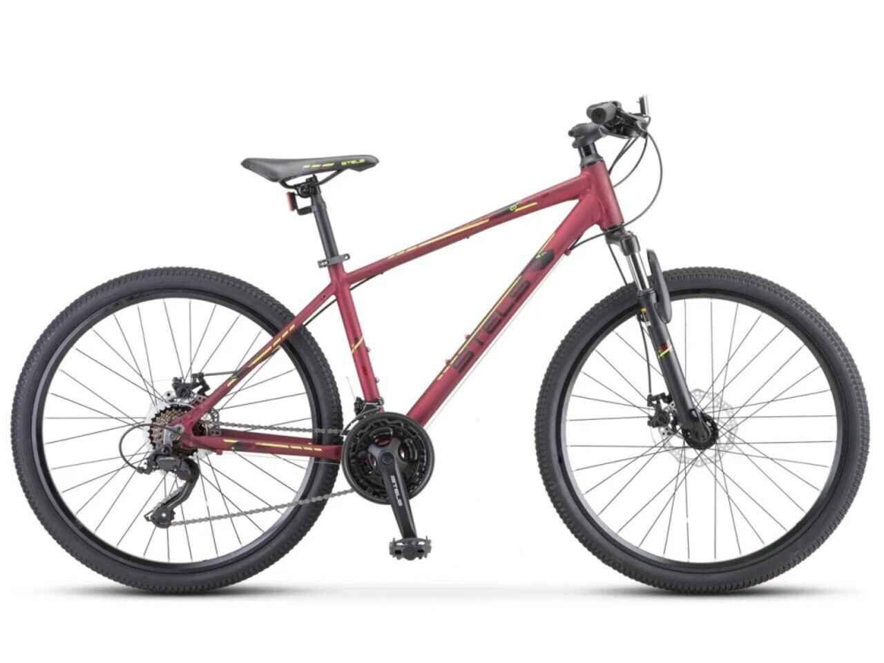 Велосипед Stels Navigator 590 MD 26 K010 (16, бордовый/салатовый, 2022)