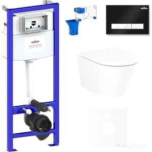 Унитаз Lavinia Boho Relfix Biore Compacto Rimless 7 в 1 75110157 (черный пластик)