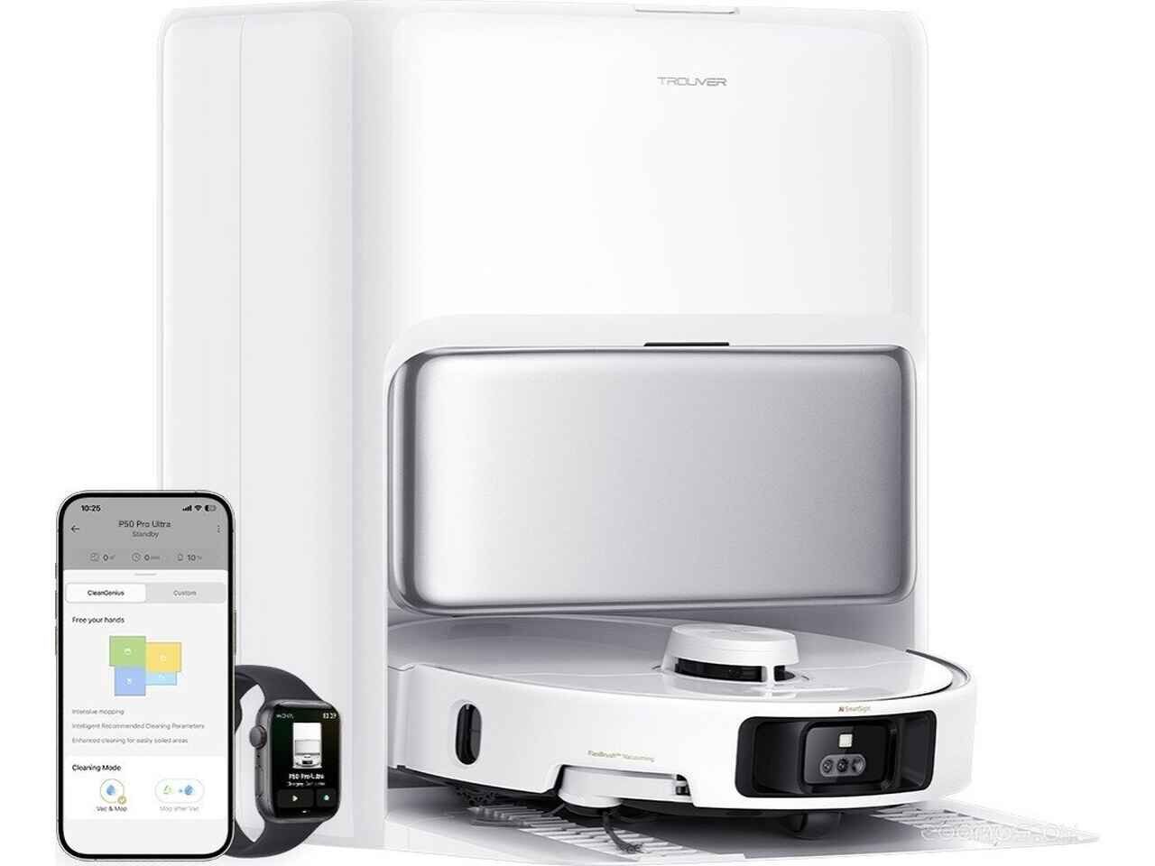 Робот-пылесос Trouver Robot Vacuum P50 Pro Ultra RLP53HE (евровилка, белый) Робот-пылесос Trouver Robot Vacuum P50 Pro Ultra RLP53HE (евровилка, белый)