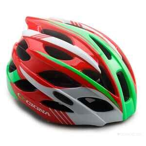 Спортивный шлем Cigna WT-016 красный/зелёный/белый, L ( 57-61см)