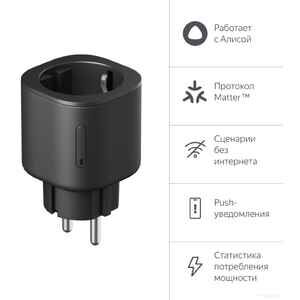 Умная розетка Яндекс YNDX-00540BLK (черный)