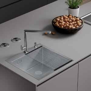 Кухонная мойка Roxen Simple 560220-45 сатин Кухонная мойка Roxen Simple 560220-45 сатин