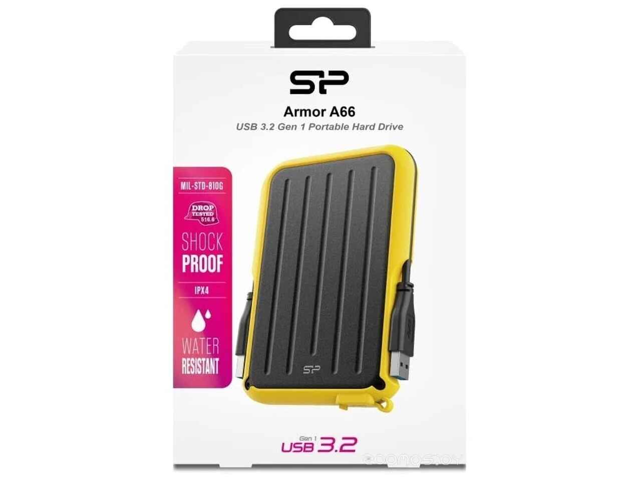 Внешний накопитель Silicon Power Armor A66 2TB SP020TBPHD66SS3Y Внешний накопитель Silicon Power Armor A66 2TB SP020TBPHD66SS3Y
