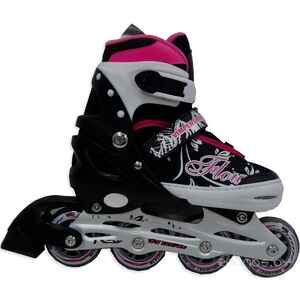 Роликовые коньки Vimpex Sport PW-155B-3 (р. 28-31, черный/розовый)