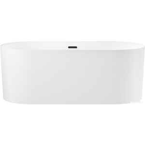 Ванна Wellsee Chalice Perfection 166x77 230601003 (отдельностоящая ванна белый глянец, экран, ножки, сифон-автомат матовый черный)