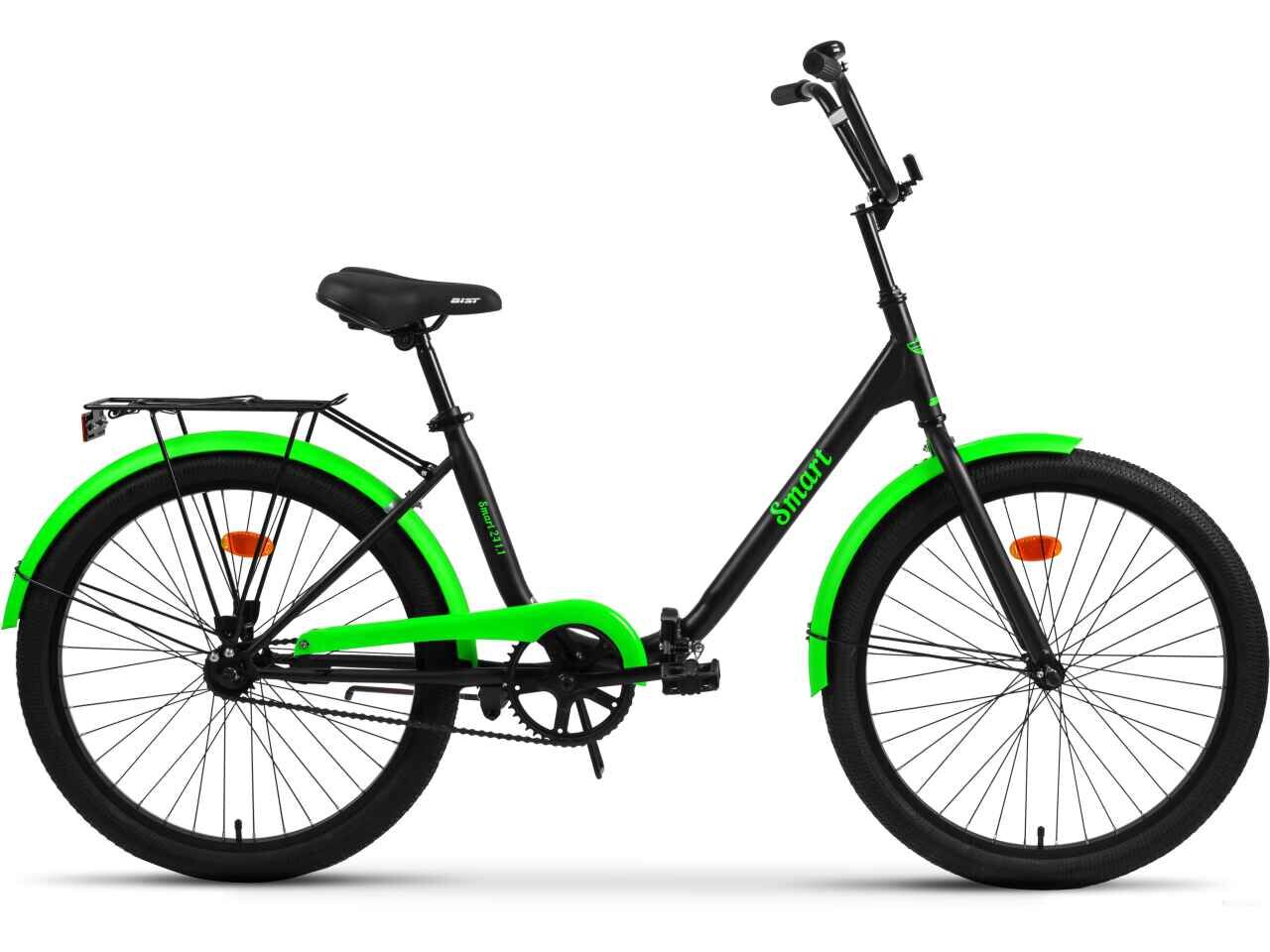 Велосипед Aist Smart 1.1 24 (13, черный/зеленый, 2025) Велосипед Aist Smart 1.1 24 (13, черный/зеленый, 2025)