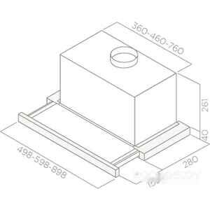 Кухонная вытяжка Jet air Betta 60/GR/BK GL PRF0099697B Кухонная вытяжка Jet air Betta 60/GR/BK GL PRF0099697B