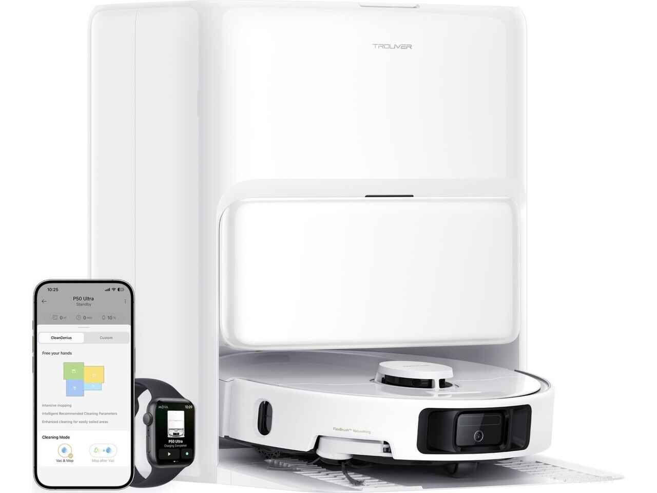 Робот-пылесос Trouver Robot Vacuum P50 Ultra RLP23SE (евровилка, белый) Робот-пылесос Trouver Robot Vacuum P50 Ultra RLP23SE (евровилка, белый)