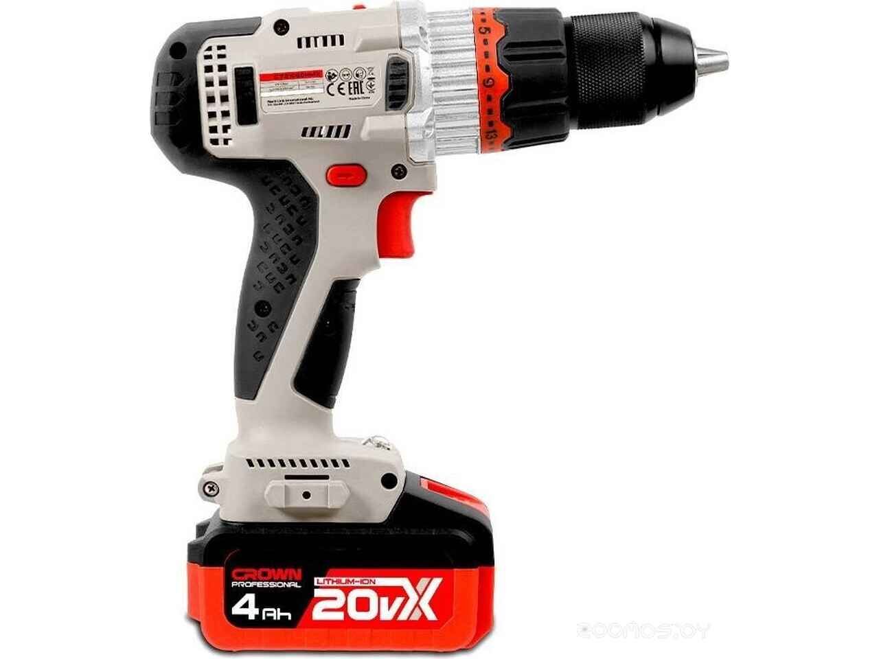 Дрель-шуруповерт Crown CT21090HMX-4 BMC (с 2-мя АКБ 4Ah, кейс) Дрель-шуруповерт Crown CT21090HMX-4 BMC (с 2-мя АКБ 4Ah, кейс)