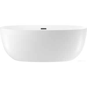 Ванна Wellsee Eclatant 159x74 231301003 (отдельностоящая ванна белый глянец, экран, ножки, сифон-автомат матовый черный)