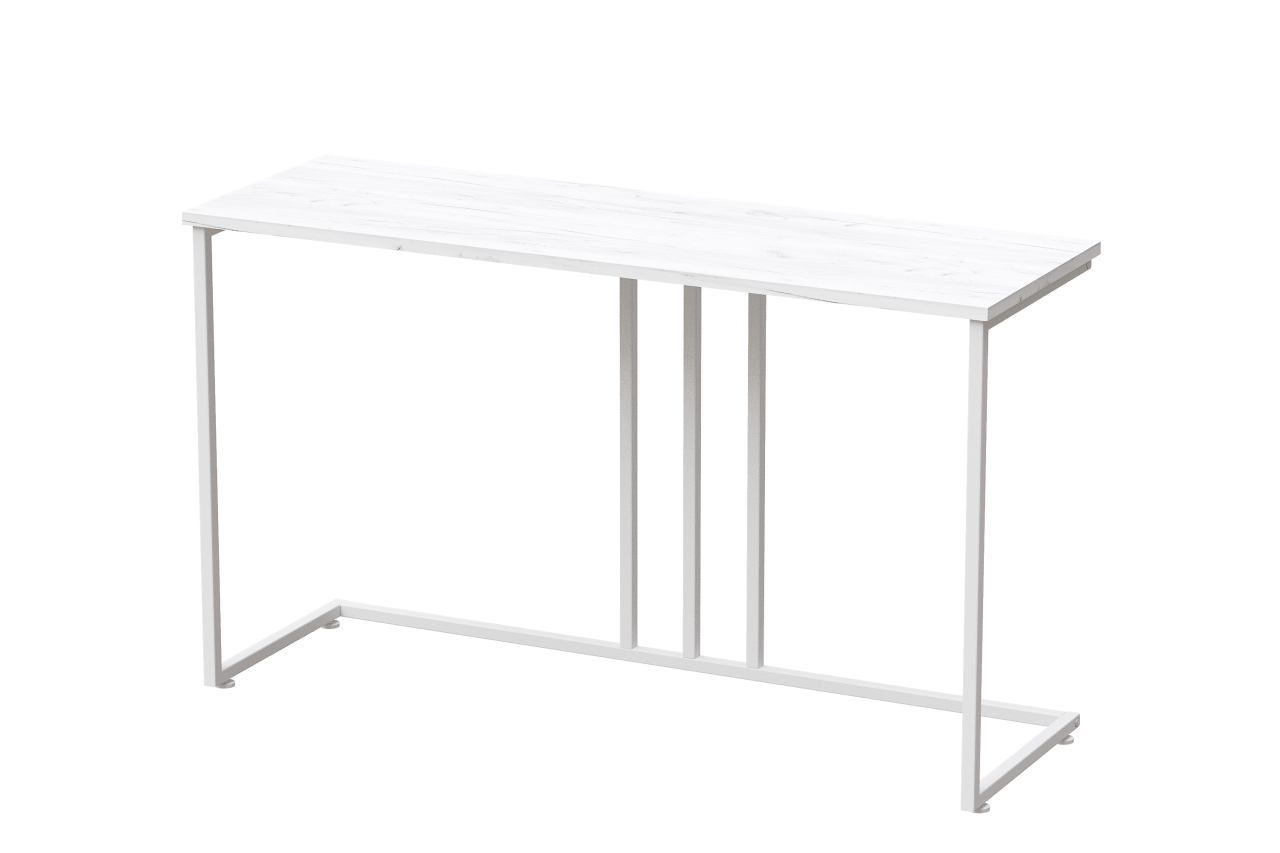 Консольный стол Millwood Лиссабон (дуб белый крафт/металлокаркас белый)