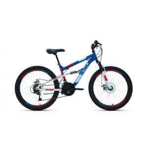 Велосипед ALTAIR MTB FS 24 disc (15, синий/красный, 2022)