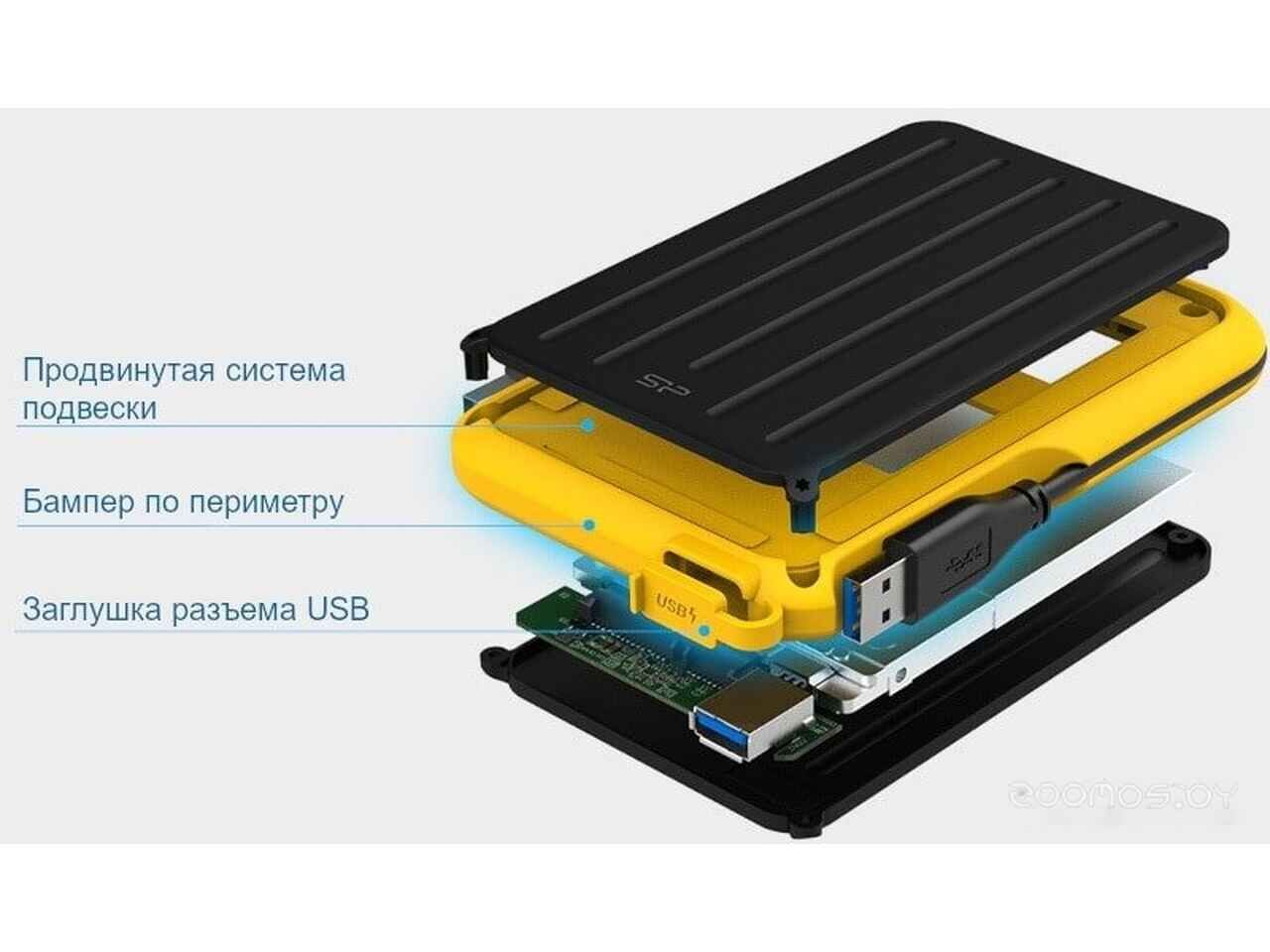 Внешний накопитель Silicon Power Armor A66 2TB SP020TBPHD66SS3Y Внешний накопитель Silicon Power Armor A66 2TB SP020TBPHD66SS3Y
