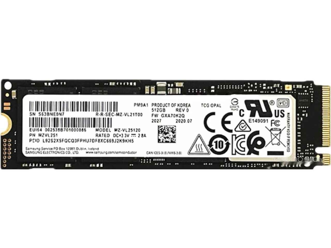 SSD Samsung PM9A1 256GB MZVL2256HCHQ-00B00 SSD Samsung PM9A1 256GB MZVL2256HCHQ-00B00
