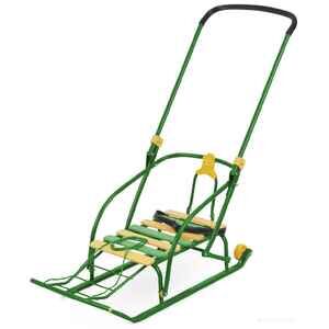 Санки Nika Nikki 2 с колесиками N2/З (зеленый)