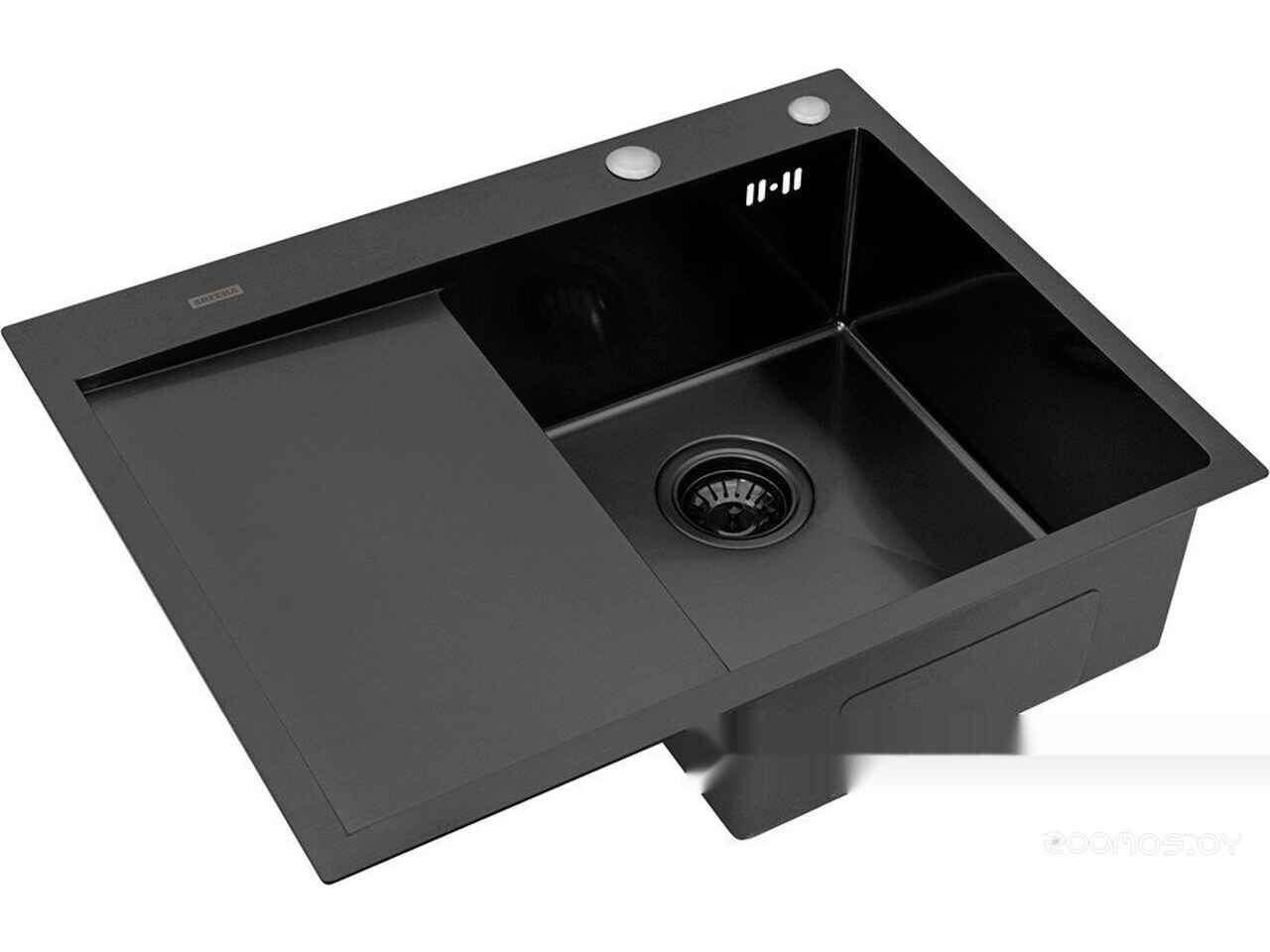 Кухонная мойка ARFEKA ECO AR 650*500 R BLACK PVD NANO Кухонная мойка ARFEKA ECO AR 650*500 R BLACK PVD NANO