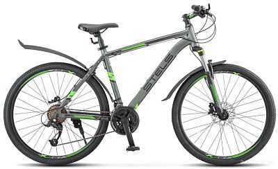 Велосипед Stels Navigator 640 D 26 V010 (14.5, антрацитовый/зеленый)