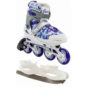 Роликовые коньки Calambus Jenny COMBO белый/фиолетовый р.30-33 (AS-34)