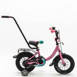 Детский велосипед Zigzag ZOO 12 (розовый, с ручкой) ZG-1282
