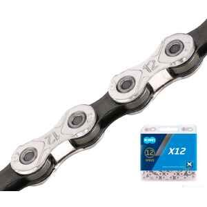 Цепь KMC X12, 1/2X11/128X126L (в боксе), серебристо-черная, X12-126SLBK