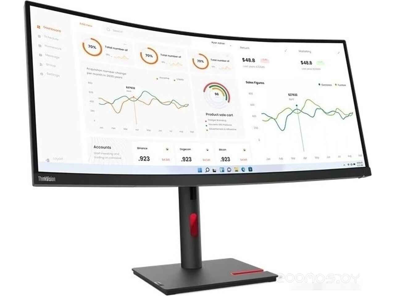 Монитор Lenovo ThinkVision T34w-30 63D4GAT1EU Монитор Lenovo ThinkVision T34w-30 63D4GAT1EU