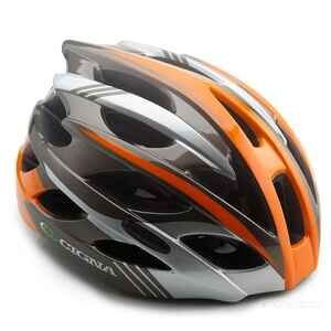 Спортивный шлем Cigna WT-016 чёрный/оранжевый/серый, M (54-57см)