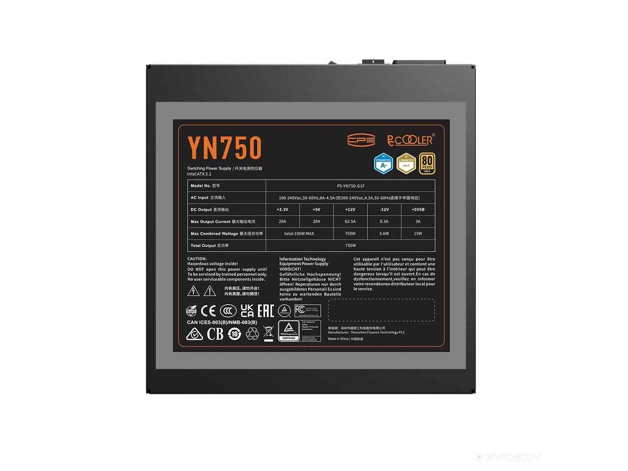 Блок питания PCcooler YN750 Блок питания PCcooler YN750