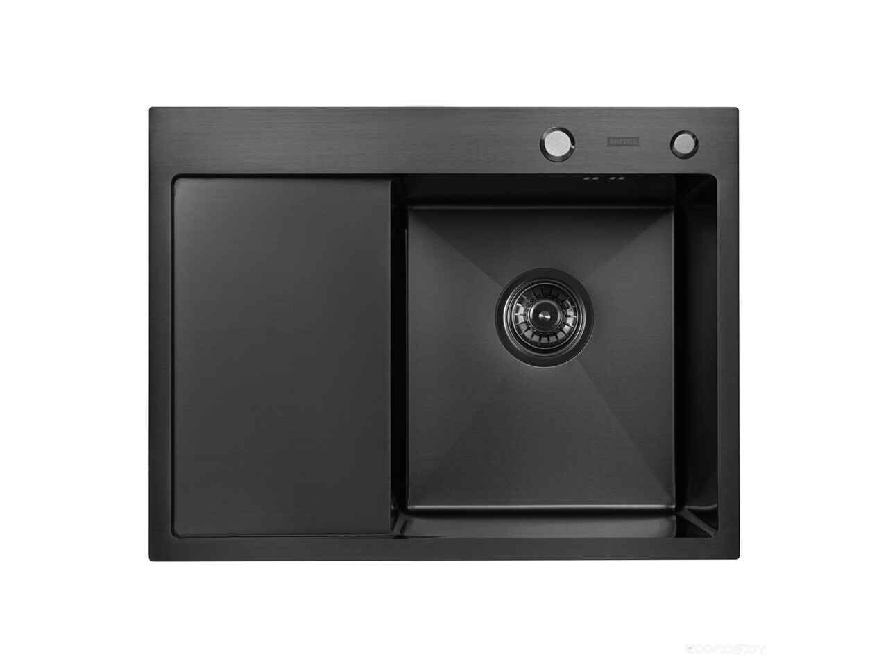 Кухонная мойка ARFEKA ECO AR 650*500 R BLACK PVD NANO Кухонная мойка ARFEKA ECO AR 650*500 R BLACK PVD NANO