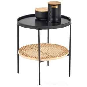 Журнальный столик Halmar Kampa 45x45 (натуральный/черный)