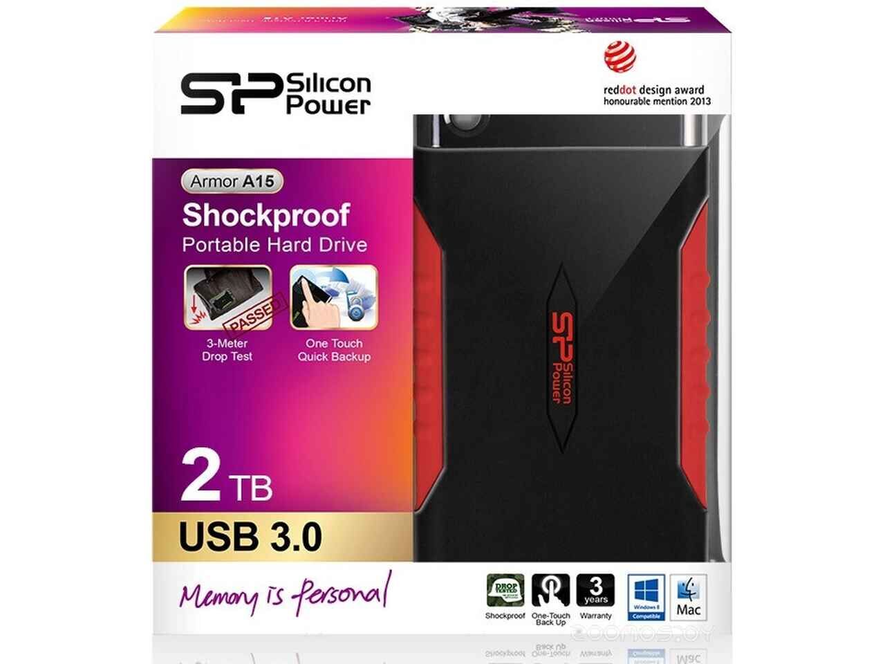 Внешний жёсткий диск Silicon Power Armor A15 2TB (Red) SP020TBPHDA15S3L Внешний жёсткий диск Silicon Power Armor A15 2TB (Red) SP020TBPHDA15S3L