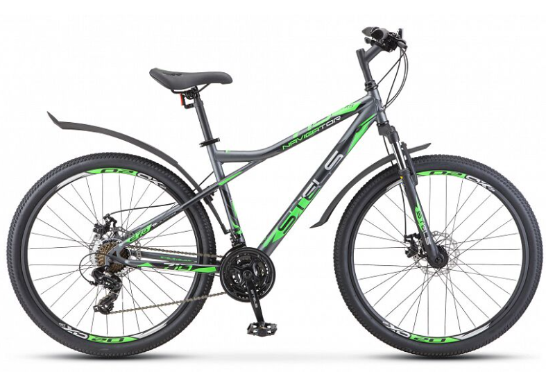 Велосипед Stels Navigator 710 MD 27.5 V020 (20, серый/зеленый, 2022)