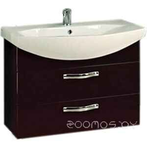 Акватон Тумба Ария 80 М с умывальником Смайл 80 (коричневый)