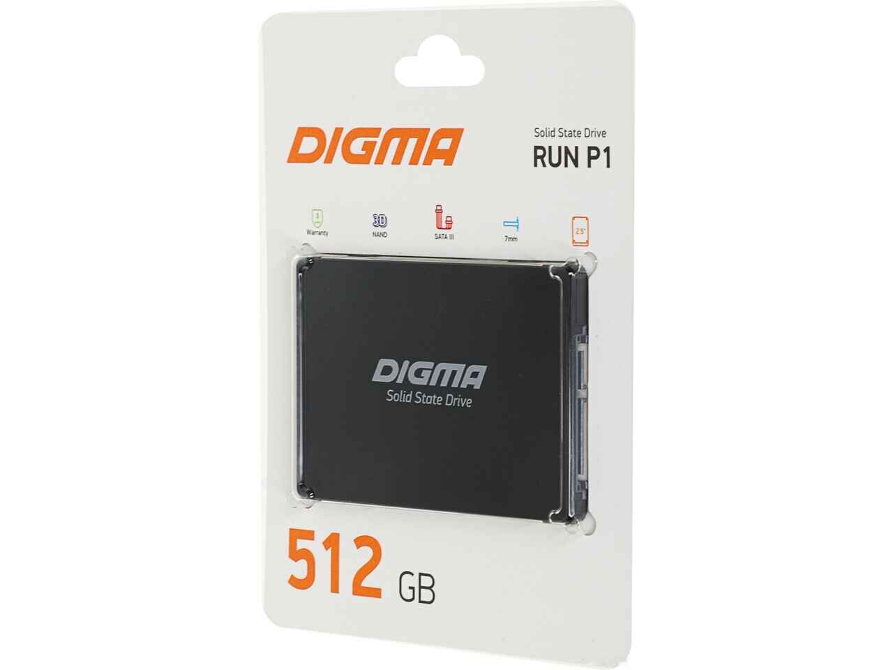 SSD DIGMA Run P1 512GB DGSR2512GP13T SSD DIGMA Run P1 512GB DGSR2512GP13T