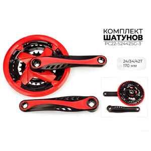 Система шатунов Favorit 24/34/42Т, 170 мм (PC22-S2442SG-3)
