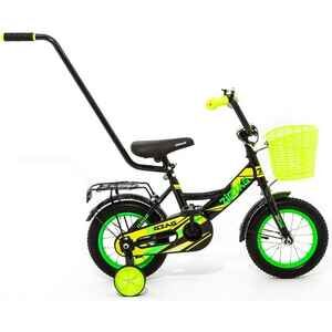 Детский велосипед Zigzag Classic 12 с ручкой (черный/желтый) ZG-1201 Детский велосипед Zigzag Classic 12 с ручкой (черный/желтый) ZG-1201