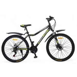 Велосипед DELTA Street 27.5 (16, черный/зеленый, 2024)