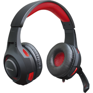 Компьютерная гарнитура Defender Warhead G-450 ( Black-Red) 64146 Компьютерная гарнитура Defender Warhead G-450 ( Black-Red) 64146
