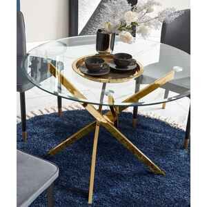 Кухонный стол Halmar Raymond 100 (прозрачный/золотой) V-CH-RAYMOND-ST-ZLOTY