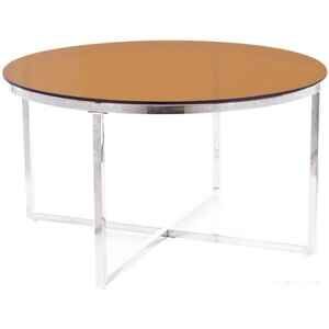 Журнальный столик Signal Crystal A (дымчатый янтарь/серебряный)