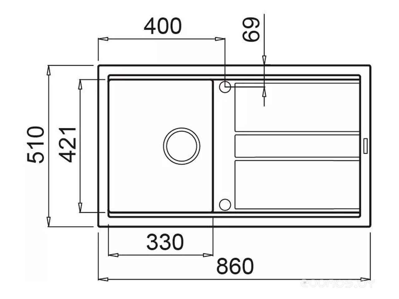 Кухонная мойка Elleci Best 400 K96 White LKB40096 Кухонная мойка Elleci Best 400 K96 White LKB40096