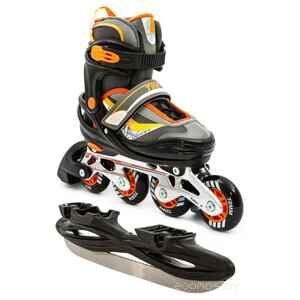 Роликовые коньки Calambus TIM COMBO черный/оранжевый р.34-37 (AS-17)
