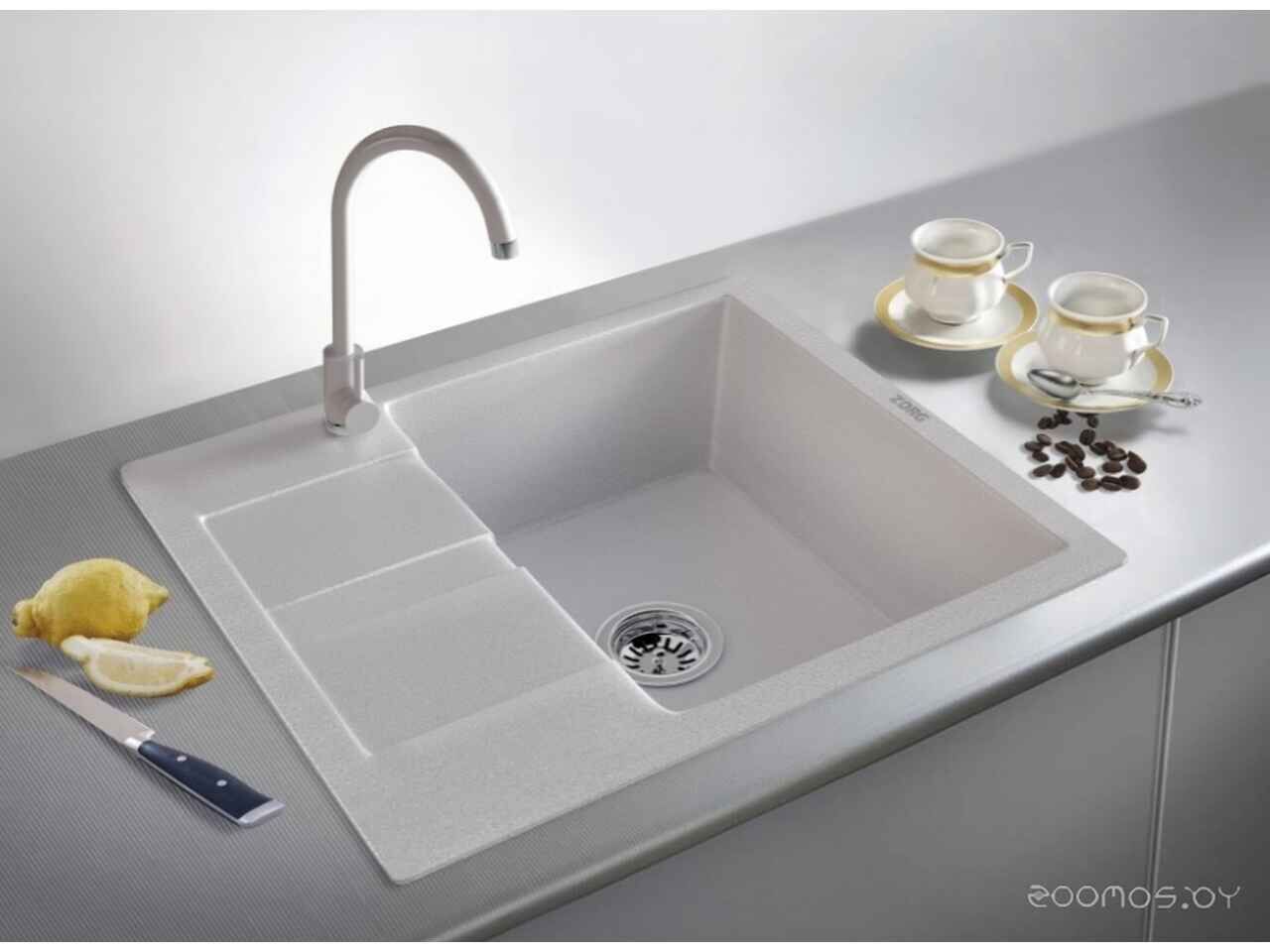Кухонная мойка Zorg Apollo 58 серый жемчуг Кухонная мойка Zorg Apollo 58 серый жемчуг