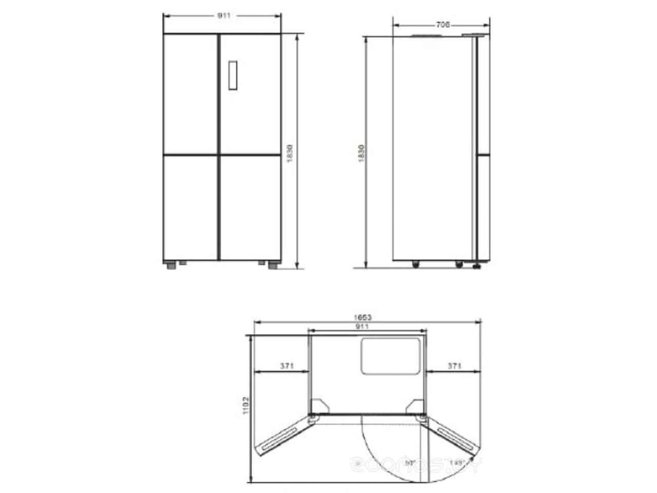 Холодильник (Side-by-Side) Kuppersberg NFFD 183 BKG Холодильник (Side-by-Side) Kuppersberg NFFD 183 BKG
