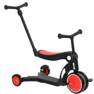 Трехколесный самокат Pituso HD-200B (черный/красный)